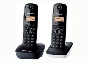 KX-TG1612 Teléfono DECT Negro Identificador de llamadas