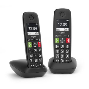 E290 Duo Teléfono DECT/analógico Identificador de llamadas Negro