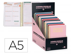 Agenda escolar liderpapel año 24 – 25 curso basic surtido día página a5